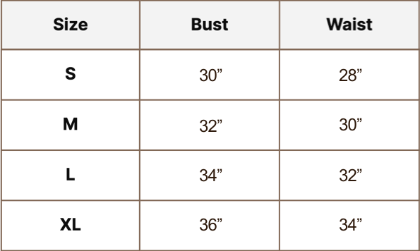 Size guide chart
